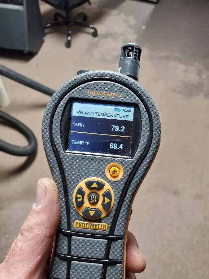 Moisture meter humidity assessment for Mold Remediation & Removal in South Houston