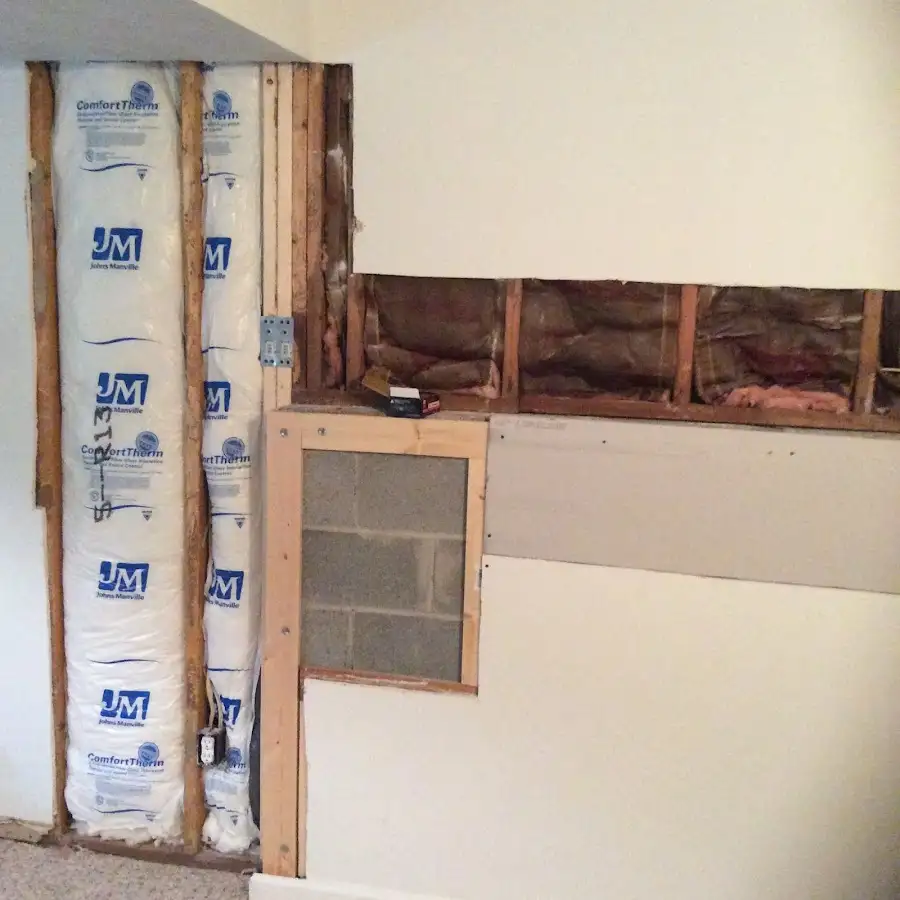 Wall insulation replacement during Contents Cleaning & Restoration in South Houston